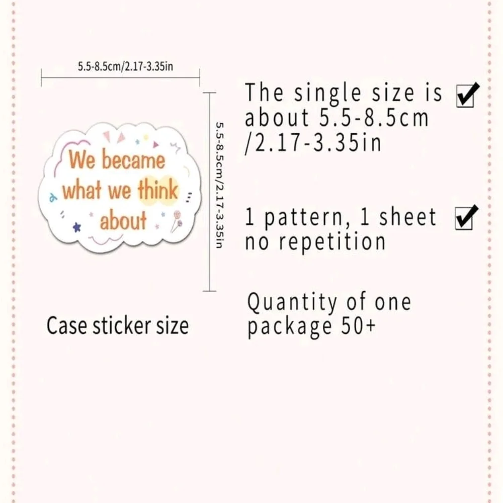 Inspirational Short Sentences Graffiti 50 Individual Stickers